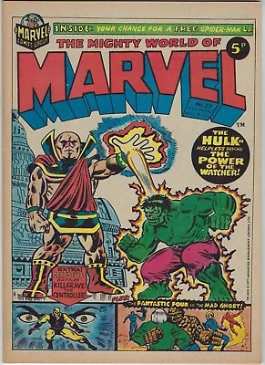 Buy MIGHTY WORLD OF MARVEL # 27 - 7 Apr 1973 High Grade- Hulk Fan Four Daredevil #4 • 19.95£