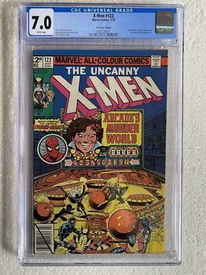 Buy UNCANNY X-MEN #123 Marvel  CGC 7.0 White Pages Controversial Nip Slip Comic • 89.99£