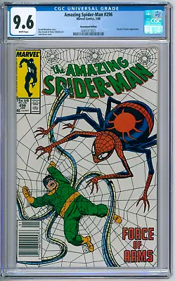 Buy Amazing Spider-Man 296 CGC Graded 9.6 NM+ Newsstand Marvel Comics 1988 • 87.95£
