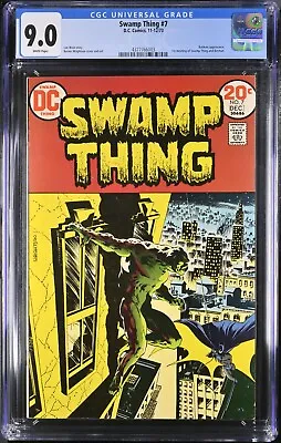 Buy 🔥 Swamp Thing 7 (dc 1973)  Berni Wrightson, 1st Batman Meets Swampth 🔥 Cgc 9.0 • 127.86£