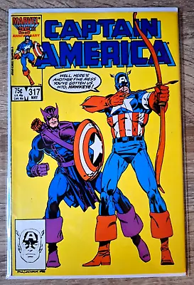 Buy Captain America #317 (1986) Copper Age-Marvel Comics Listing #234 To #379 VF+ • 3.95£