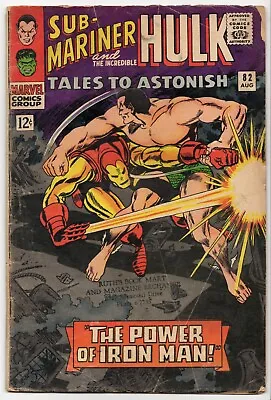 Buy Tales To Astonish #82 - Classic Sub-mariner Vs Iron Man Cover / Story - 1966 • 15.80£