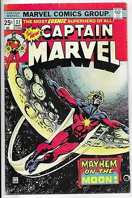 Buy Captain Marvel #37 BRONZE AGE MARVEL COMIC BOOK 1st Series Watcher CIRCA 1975 • 11.91£