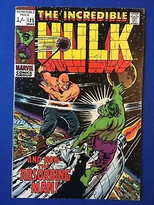 Buy Incredible Hulk #125 FN+ (6.5) MARVEL ( Vol 1 1970) (3) • 21£