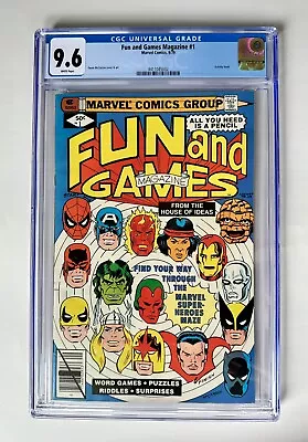 Buy MARVEL Fun And Games Magazine #1 CGC 9.6 Marvel 9/1979 Activity Book Included • 119.92£