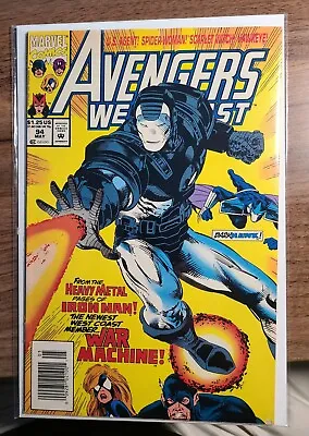 Buy West Coast Avengers #94 - 1st App Rhodes As War Machine- Newsstand - VF+ • 35.73£