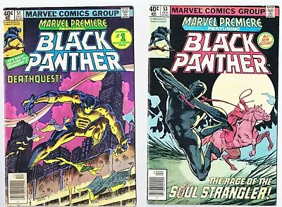 Buy Marvel Premiere #51 GD+ & 53 FN Black Panther Vs The Klan Storyline 1979/1980 • 41.36£