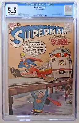 Buy Superman #123 (DC/Aug 1958) CGC Universal Grade 5.5 • 355.77£