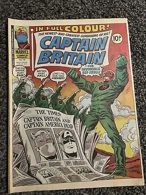 Buy Captain Britain # 19  - Marvel Comics UK- 1976 Captain America Red Skull  Nazi • 15£