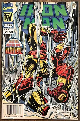 Buy Iron Man #318 By Morgan Tony Stark Slag Avengers Newsstand Variant NM/M 1995 • 10.45£