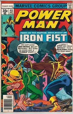 Buy Power Man 48  1st Team-Up With Iron Fist!   VF- 1977 Marvel Comic • 47.93£