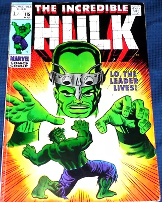Buy INCREDIBLE HULK, THE #115 Silver Age Marvel 1969 VF • 28.95£
