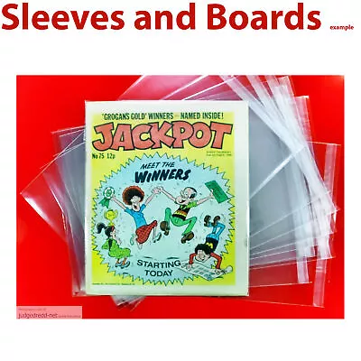 Buy 10 X Comic Bags Only For Jackpot And Whizzer And Chips UK Comics Books Size4 New • 9.99£