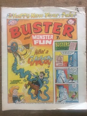 Buy Vintage BUSTER & Monster Fun UK Comic Jan 1 1977 New Years Day • 15.99£