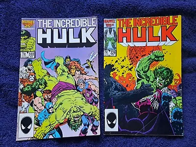 Buy 2 Marvel Incredible Hulk Comics Ft She Hulk, Mockingbird & Avengers! 1986 & 1987 • 3.99£