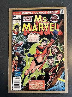Buy Ms Marvel #1 1977 1st Carol Danvers First Issue Conway John Buscema VF-KEY! • 39.38£