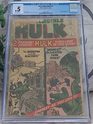 Buy INCREDIBLE HULK 4 - (1962) CGC .5 / Origin Of Hulk Retold / Marvel Comics 🔑  • 418.23£