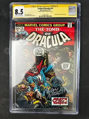 Buy Tomb Of Dracula #13 CGC 8.5 Signed By Marv Wolfman Origin Of Blade • 236.98£