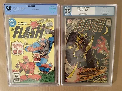 Buy Flash #339 Cbcs 9.8 & Flash #180 Pgx 2.5 - Dc Comics - Both Books • 31.54£