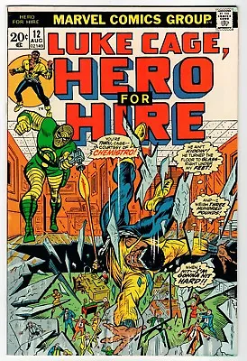 Buy Marvel - Luke Cage, HERO FOR HIRE #12 - FN Aug 1973 Vintage Comic • 15.24£