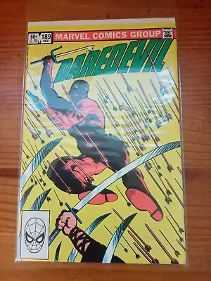 Buy Marvel Comics Daredevil Vol 1. Issue 189 Dec 1982. Frank Miller Art. Nm • 24.99£