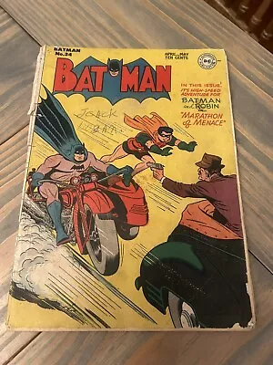 Buy Batman #34 1946 Dick Sprang Golden Age DC Comics Batcycle SHIPS FREE! • 181.83£