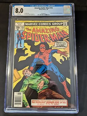 Buy Amazing Spider-Man #176 CGC Graded 8.0 Marvel 1978 White Pages Comic Book. • 42.69£