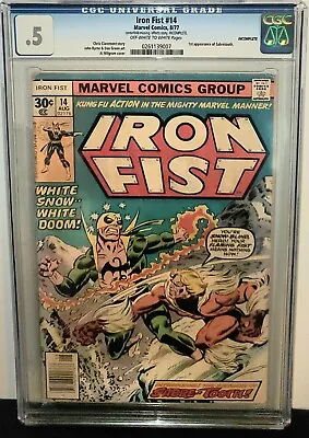 Buy Iron Fist #14 Cgc 0.5 1st Printing! First App Of Sabertooth! 1977! Deadpool 3! • 159.86£