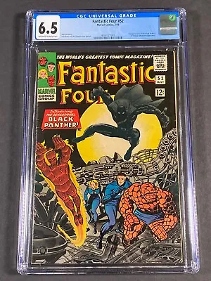 Buy Fantastic Four #52 CGC 6.5 1966 4097721001 1st App Black Panther • 879.47£