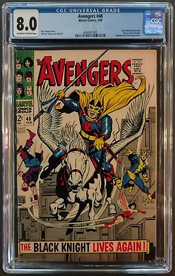 Buy Avengers #48 Cgc 8.0 Ow-w Marvel Comics 1968 - Dane Whitman Becomes Black Knight • 348.38£