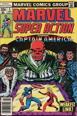 Buy Free P & P: Marvel Super Action #5, January 1978: Captain America, Red Skull! • 4.99£