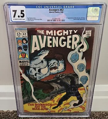Buy Avengers #62 CGC 7.5 (1969) 1st M'Baku Black Panther Marvel MCU OW/W VF- • 129.05£