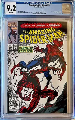 Buy The Amazing Spider-Man #361 (Marvel, April 1992) CGC 9.2 • 144.56£