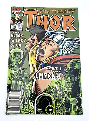 Buy Marvel Comics The Mighty Thor The Black Galaxy Saga Pt 1 The Summons #419 1990  • 4.02£