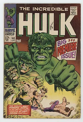 Buy Incredible Hulk 102 Marvel 1968 FN 1 Tales To Astonish Marie Severin • 229£