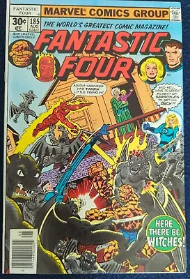 Buy FANTASTIC FOUR #185 Marvel, 1977. 1ST APPEARANCE OF NICHOLAS SCRATCH! 8.5 VF+!!! • 32.14£