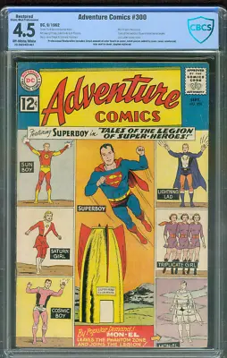 Buy Superboy Adventure Comics 300 CBCS 4.5 Tales Legion Super Heroes Begins 6/1962 • 79.94£