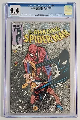 Buy Amazing Spider-Man #258 CGC 9.4 Black Suit Revealed To Be Alien Symbiote 1985  • 79.29£