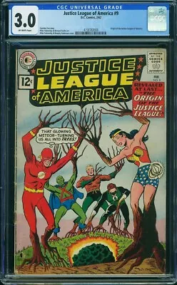 Buy Justice League Of America 9 Cgc 3.0 Off White Pages Origin Of Justice League  B6 • 102.68£
