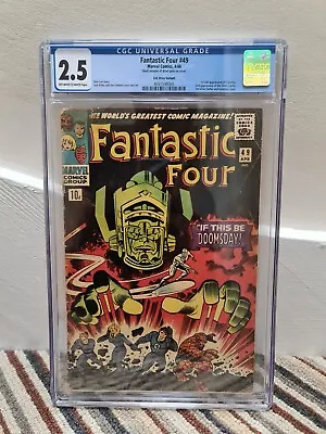 Buy FANTASTIC FOUR #49 (April 1966) CGC GD+ 2.5 Marvel Comic 2nd Surfer App UK Vers • 449.99£