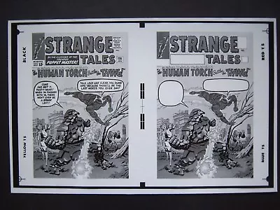 Buy Org. Production Art STRANGE TALES #116 Cover, JACK KIRBY Art, Human Torch, Thing • 131.38£