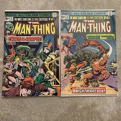 Buy The Man-Thing #20 & #18 - Spider Man, Daredevil, Thing & Shang-Chi (1975) • 10.99£