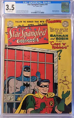 Buy 1949 Star Spangled Comics 91  CGC 3.5 Batman And Robin Cover. • 315.34£