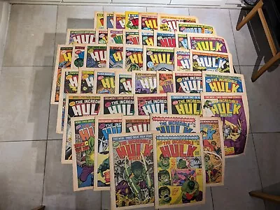 Buy Job Lot 43 Vintage Marvel Comics - Stan Lee Presents The Incredible Hulk Weekly • 2.20£