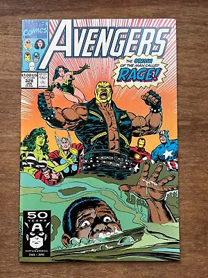 Buy Avengers 328 Marvel Comics Origin Of Rage 1991 • 3.16£