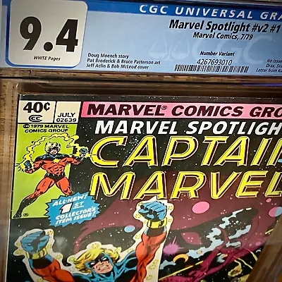 Buy Marvel Spotlight Vol.2 #1  CGC 9.4 WP NN Variant No Number RARE 1979 Marvel • 175.56£