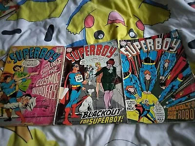 Buy  X3 DC Superboy Comic Books Issue Numbers No. 153, 154, 155. Published 1969 • 10£