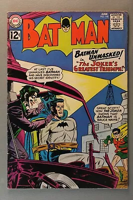 Buy Batman #148 *1962* BATMAN UNMASKED! In  The Joker's Greatest Triumph!   • 198.59£