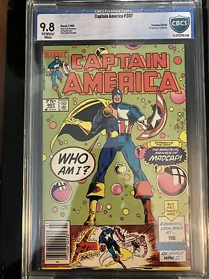 Buy Captain America #307 CBCS 9.8 Off-White/White Pages. Canadian Variant. • 216.83£