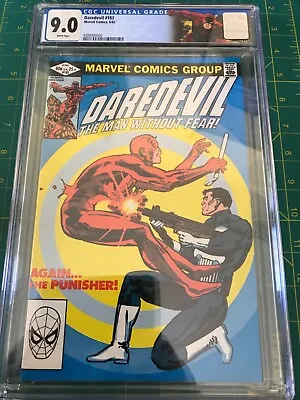 Buy Daredevil 183 CGC 9.0 1st Meeting Daredevil Vs Punisher 1982 Miller Custom Label • 68.36£